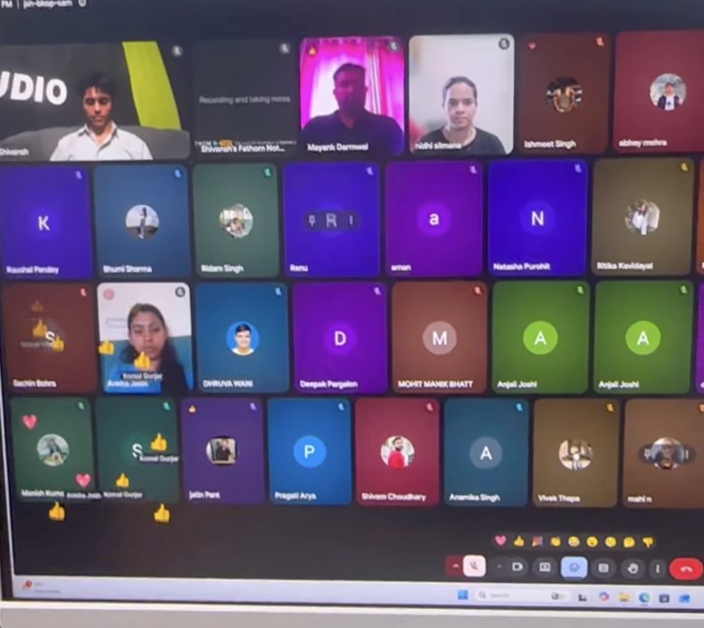 A live Rewire AI class in progress with learners reacting on screen